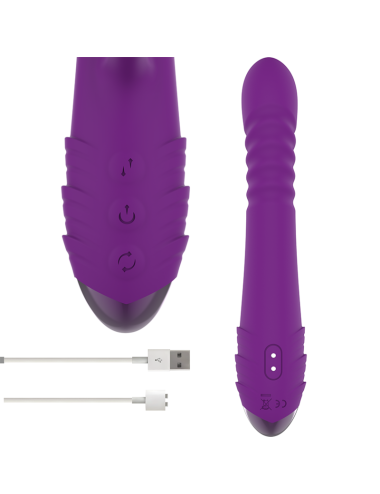 INTENSE - IGGY MULTIFUNCTION RECHARGEABLE VIBRATOR UP & DOWN WITH CLITORAL STIMULATOR PURPLE