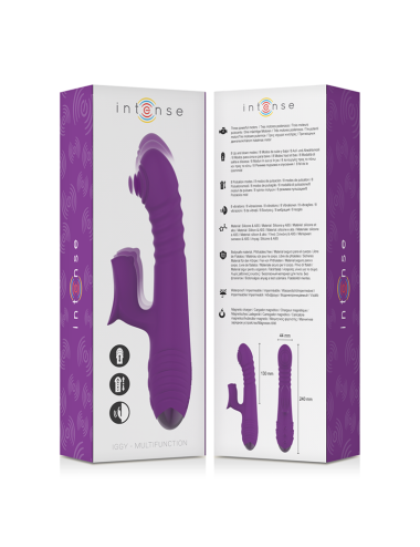 INTENSE - IGGY MULTIFUNCTION RECHARGEABLE VIBRATOR UP & DOWN WITH CLITORAL STIMULATOR PURPLE