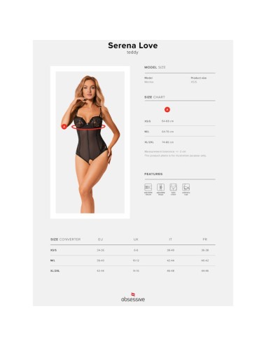 OBSESSIVE - SERENA LOVE CROTCHLESS TEDDY XS/S