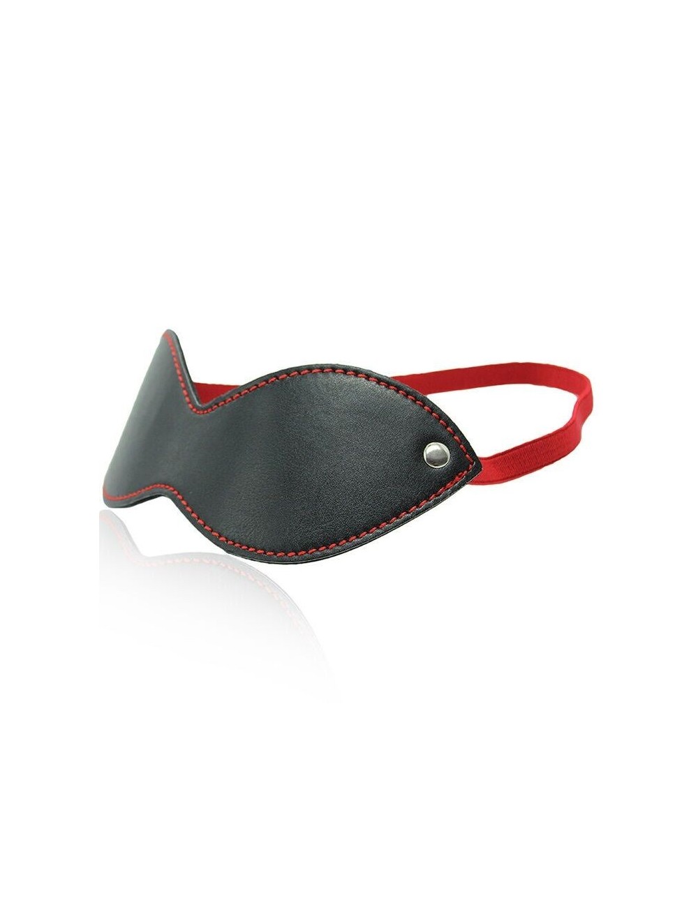 OHMAMA FETISH BLINDFOLD WITH 3 RIVETS - BLACK-RED OHMAMA FETISH BLINDFOLD WITH 3 RIVETS - BLACK-RED