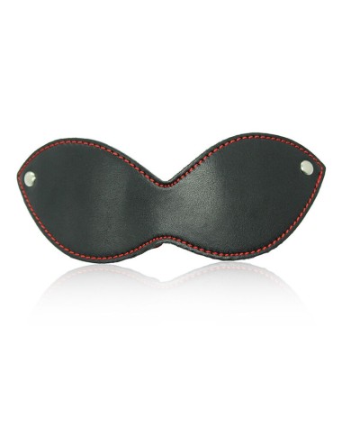 OHMAMA FETISH BLINDFOLD WITH 3 RIVETS -  BLACK-RED