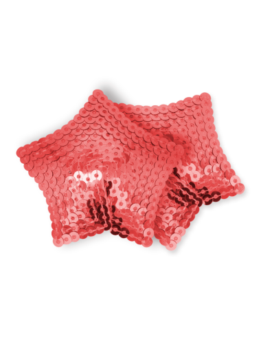 OHMAMA FETISH - RED SEQUINED STAR NIPPLES COVERS