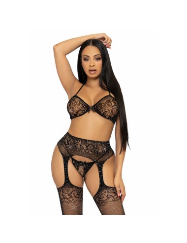 LEG AVENUE THREE PIECES SET BRA