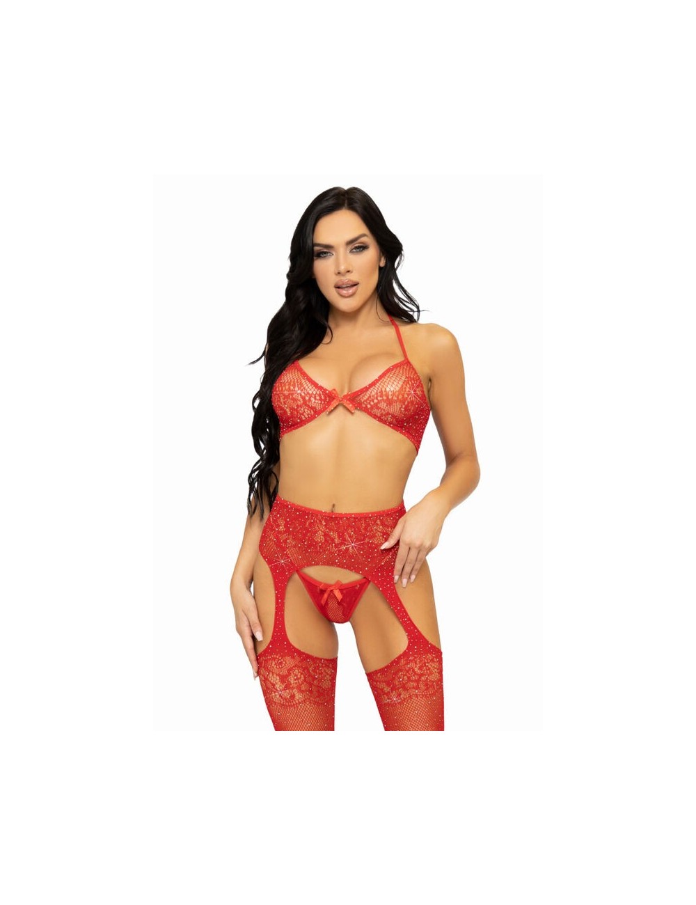 LEG AVENUE THREE PIECES SET BRA
