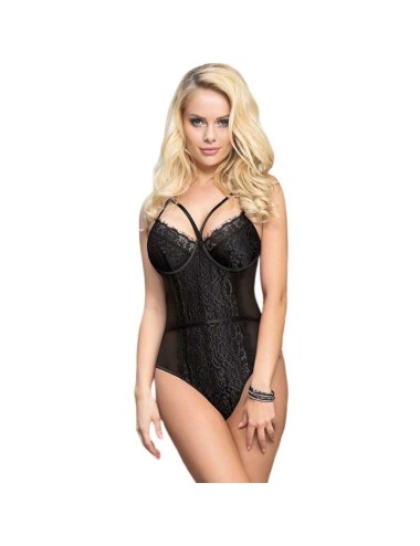 QUEEN LINGERIE TEDDY BLACK LACE L/XL