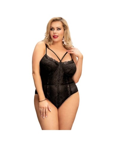 QUEEN LINGERIE TEDDY BLACK LACE L/XL