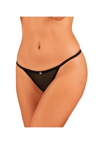 OBSESSIVE - CELIA NOIR CROTCHLESS THONG XL/XXL