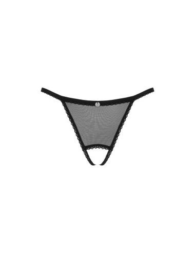 OBSESSIVE - CELIA NOIR CROTCHLESS THONG XL/XXL