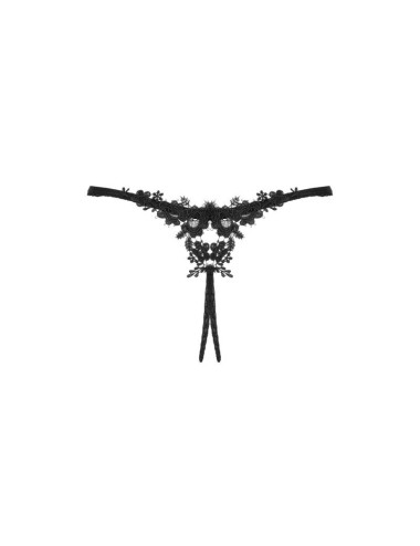 OBSESSIVE - CELIA NOIR CROTCHLESS THONG XL/XXL