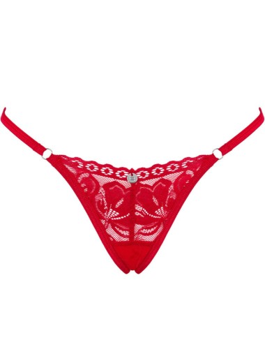 OBSESSIVE - LACELOVE THONG RED XL/XXL