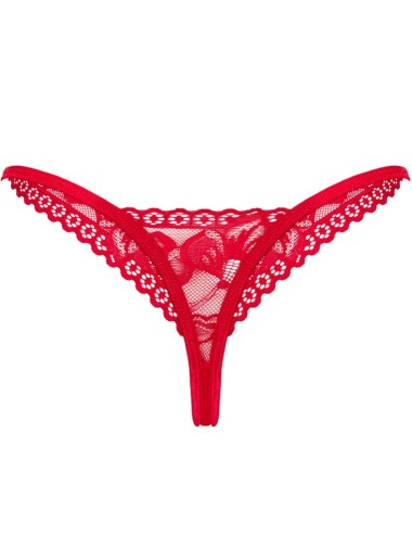 OBSESSIVE - LACELOVE THONG RED XL/XXL