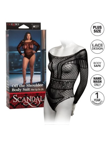 CALEXOTICS - SCANDAL SHOULDER BODY SUIT PLUS SIZE