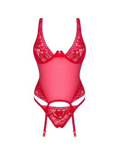 OBSESSIVE - LACELOVE CORSET RED XS/S