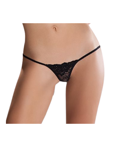 PASSION - MICRO THONG BLACK ONE SIZE WITH LACE