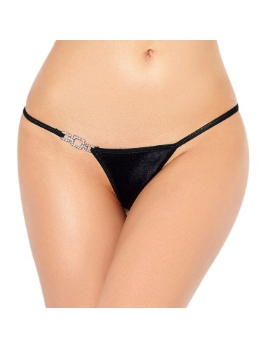 QUEEN LINGERIE SHINNY ADORNMENT THONG L/XL