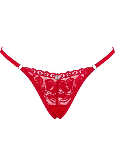 OBSESSIVE - LACELOVE THONG RED XL/XXL
