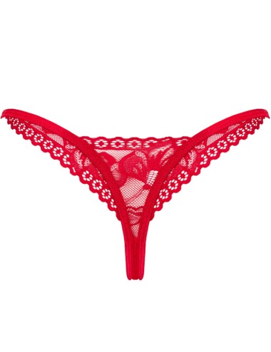 OBSESSIVE - LACELOVE THONG RED XL/XXL