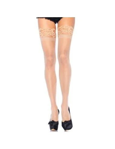LEG AVENUE PLUS SIZE SHEER STAY UP'S  BEIGE PLUS SIZE
