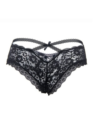 QUEEN LINGERIE - FLORAL LACE PANTIES S/M