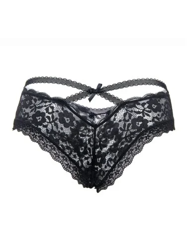 QUEEN LINGERIE - FLORAL LACE PANTIES S/M