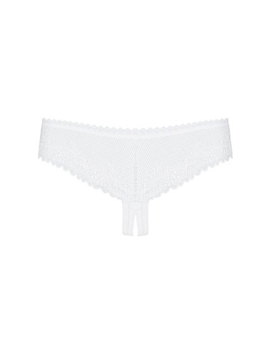 OBSESSIVE - ALABASTRA THONG CROTCHLESS WHITE S/M