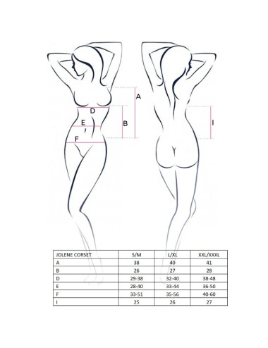 PASSION - WOMAN JOLENE CORSET BLACK SIZE L/XL