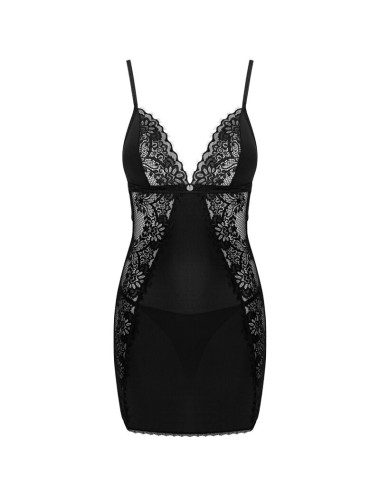 OBSESSIVE - MADERRIS CHEMISE & THONG XS/S