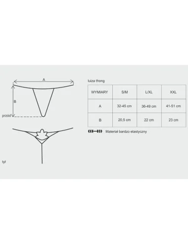 OBSESSIVE - LUIZA THONG BLACK L/XL