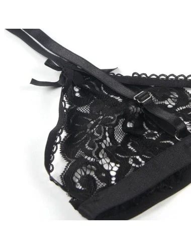 SUBBLIME - SET THREE PIECES SET BRA+ GARTER BELT + THONG L/XL