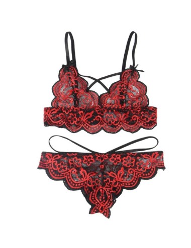 SUBBLIME - SET TWO PIECES SET LACE TOP AND PANTIES S/M
