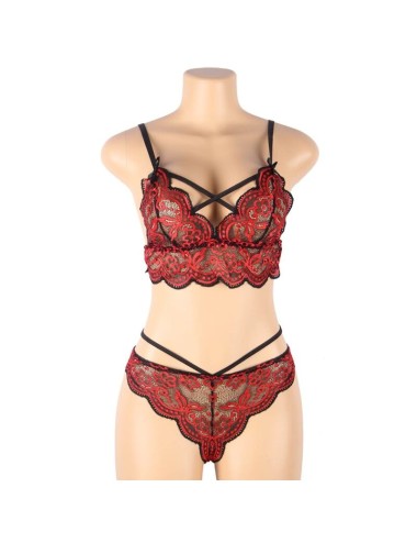 SUBBLIME - SET TWO PIECES SET LACE TOP AND PANTIES S/M