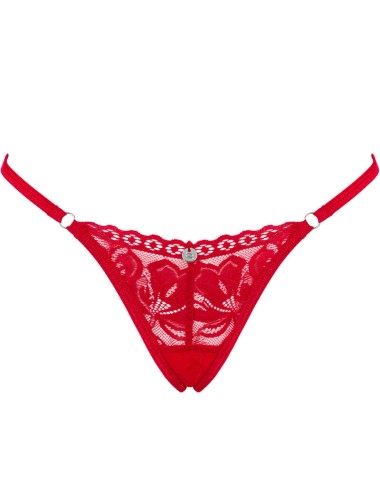 OBSESSIVE - LACELOVE THONG RED XS/S