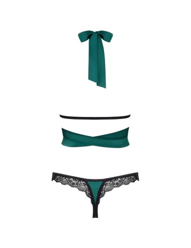 OBSESSIVE - SENSUELIA TWO PIECES SET - GREEN L/XL