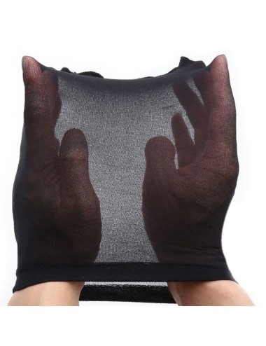 OHMAMA FETISH STOCKING HOOD - BLACK