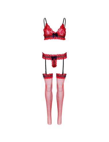 LEG AVENUE - THREE PIECES SET ONE SIZE - RED