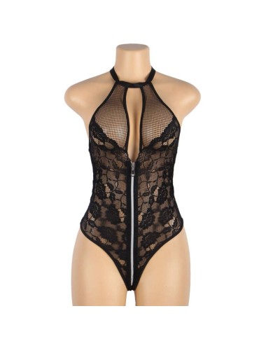 SUBBLIME - TEDDY FLORAL LACE ZIPPER L/XL
