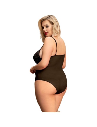 QUEEN LINGERIE - BLACK LACE TEDDY L/XL