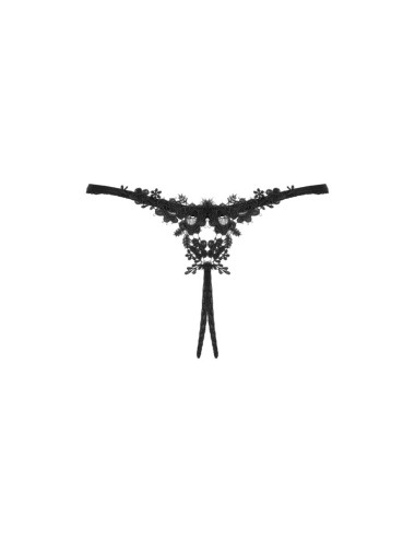 OBSESSIVE - CELIA NOIR CROTCHLESS THONG XL/XXL