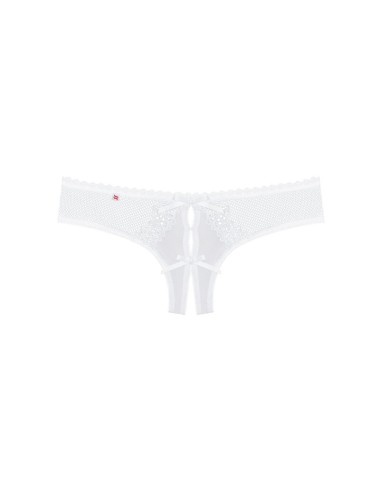 OBSESSIVE - ALABASTRA THONG CROTCHLESS WHITE S/M