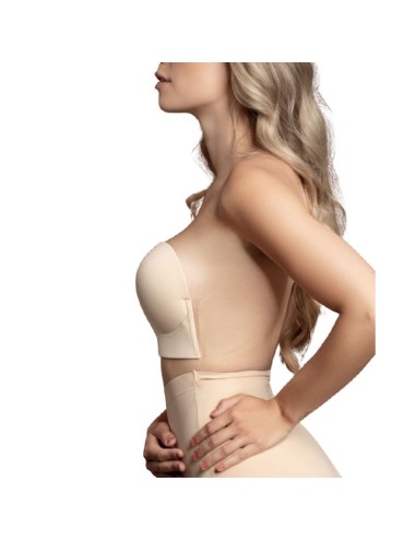BYE-BRA - BRA WITHOUT HANDLES SHAPE U BEIGE CUP A
