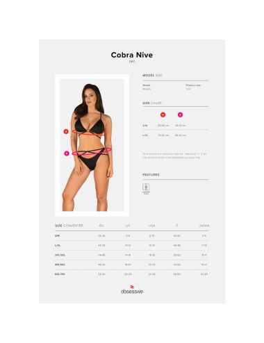 OBSESSIVE - COBRA NIVE SET DOS PIEZAS L/XL