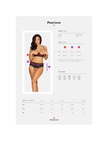 OBSESSIVE - PEARLOVE TWO PIECES SET XS/S