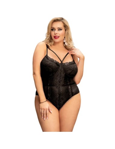 QUEEN LINGERIE - BLACK LACE TEDDY L/XL