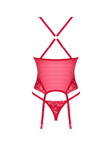 OBSESSIVE - LACELOVE CORSET RED XS/S
