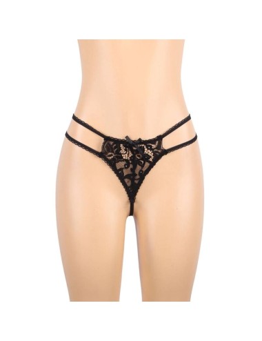SUBBLIME - SET THREE PIECES SET BRA + GARTER BELT + THONG S/M
