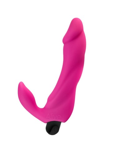 ALIVE - BIFUN PRO VIBRATOR DILDO PINK 14.9 CM