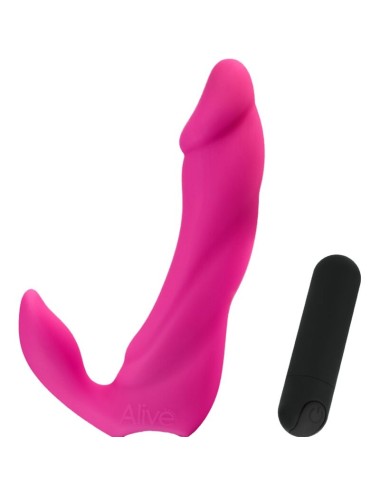 ALIVE - BIFUN PRO VIBRATOR DILDO PINK 14.9 CM