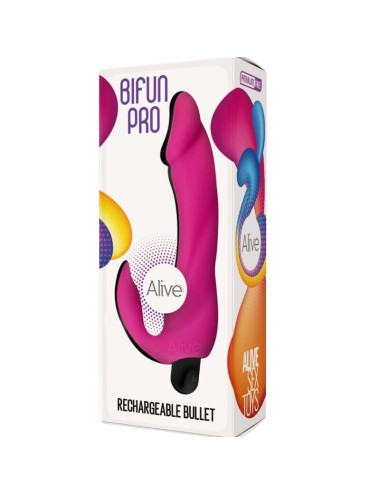 ALIVE - BIFUN PRO VIBRATOR DILDO PINK 14.9 CM