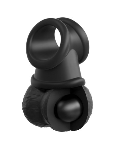 KING COCK - ELITE DELUXE ADJUSTABLE HARNESS KIT RING WITH TESTICLES & DILDO 20.3 CM