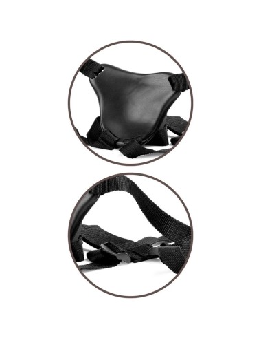 KING COCK - ELITE DELUXE ADJUSTABLE HARNESS KIT RING WITH TESTICLES & DILDO 20.3 CM